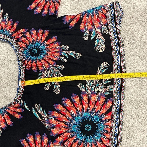 Free Market by Flying Tomato Size Medium Boho Tie-Die style Blouse Pre-Owned - Picture 5 of 5